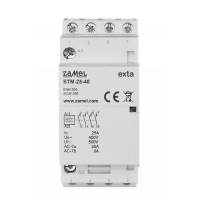 Stycznik modułowy instalacyjny 25A 4xNO 230V AC STM-25-40 ZAMEL (EXT10000295-WUN)